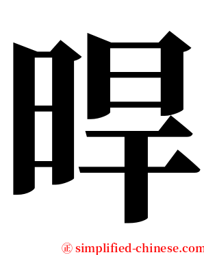 晘 serif font