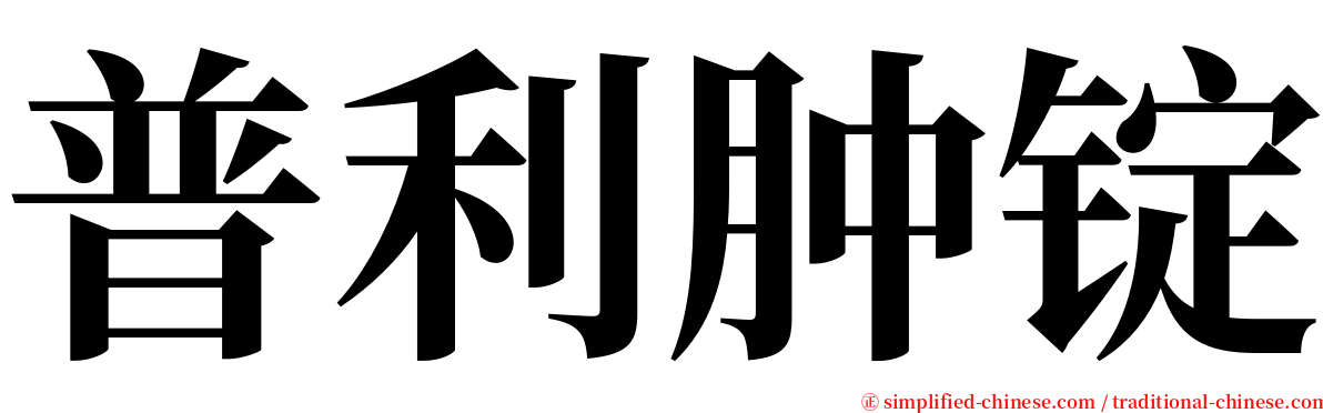 普利肿锭 serif font