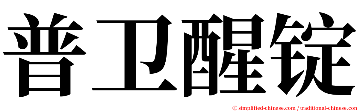 普卫醒锭 serif font