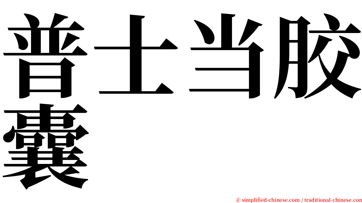 普士当胶囊 serif font