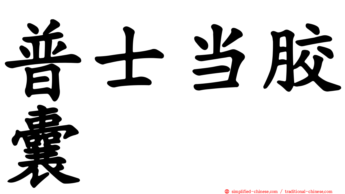 普士当胶囊