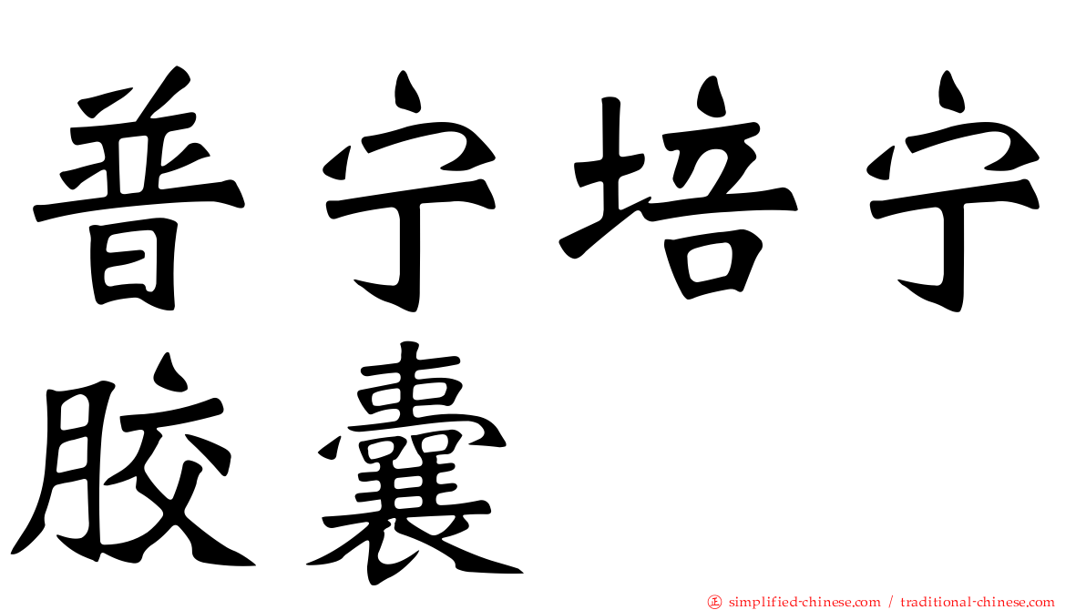 普宁培宁胶囊