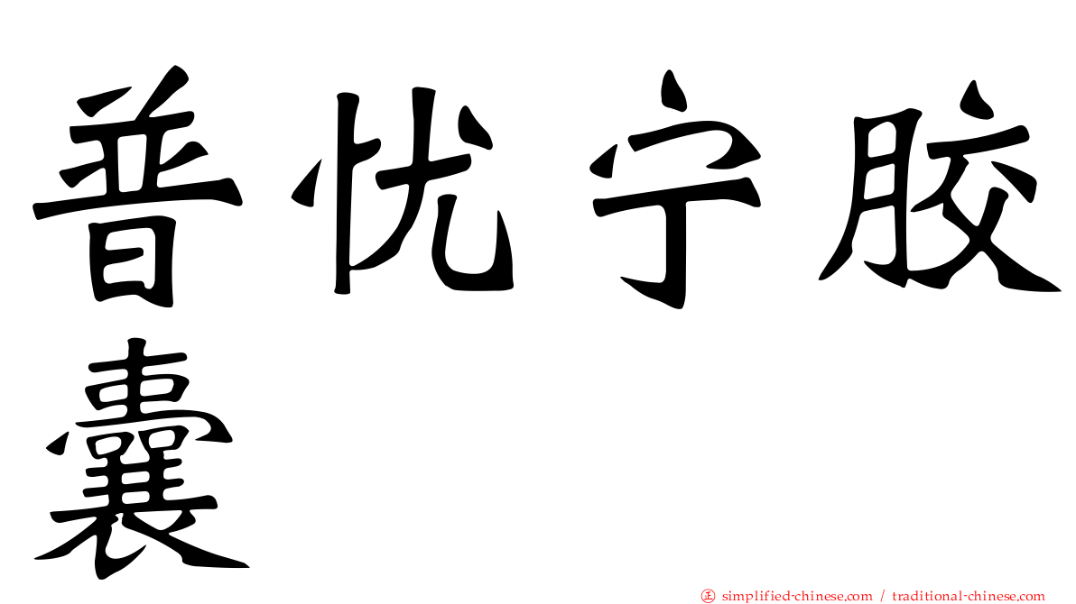普忧宁胶囊
