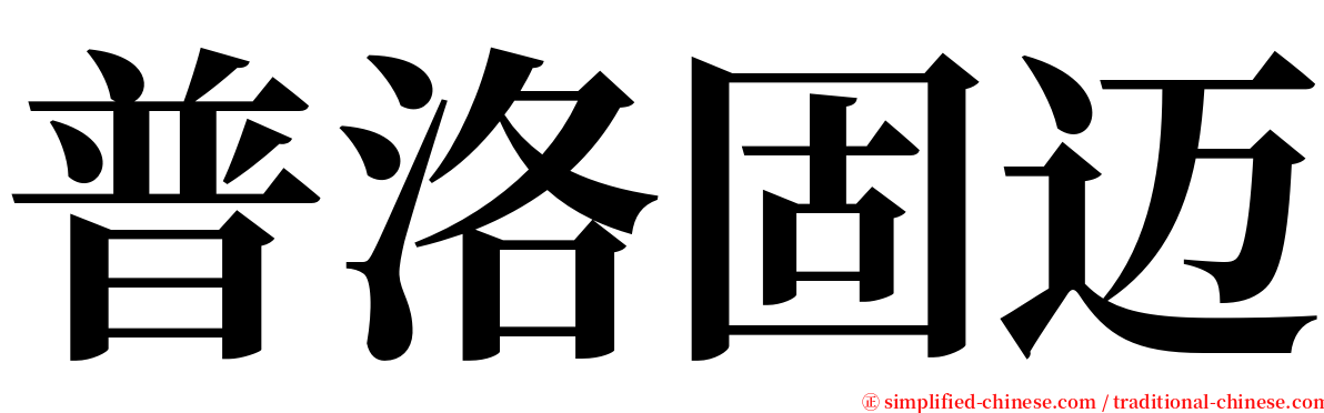 普洛固迈 serif font