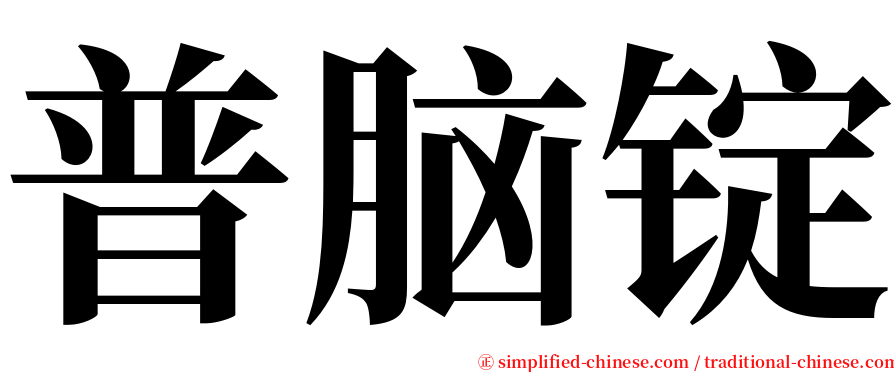 普脑锭 serif font
