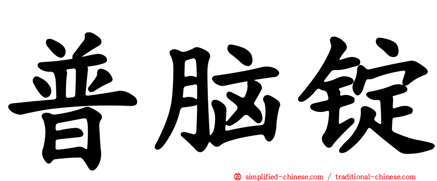 普脑锭