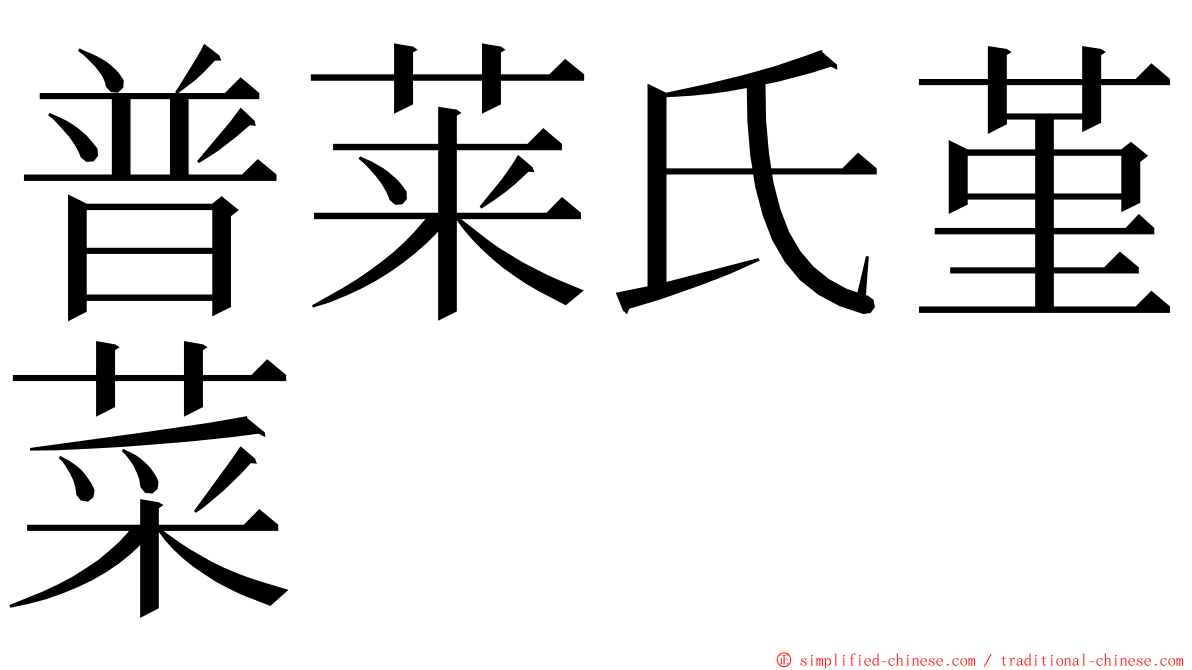 普莱氏堇菜 ming font