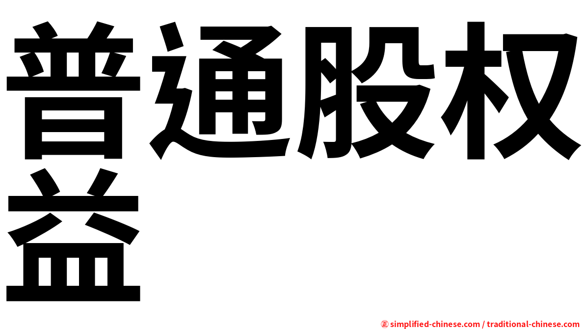 普通股权益