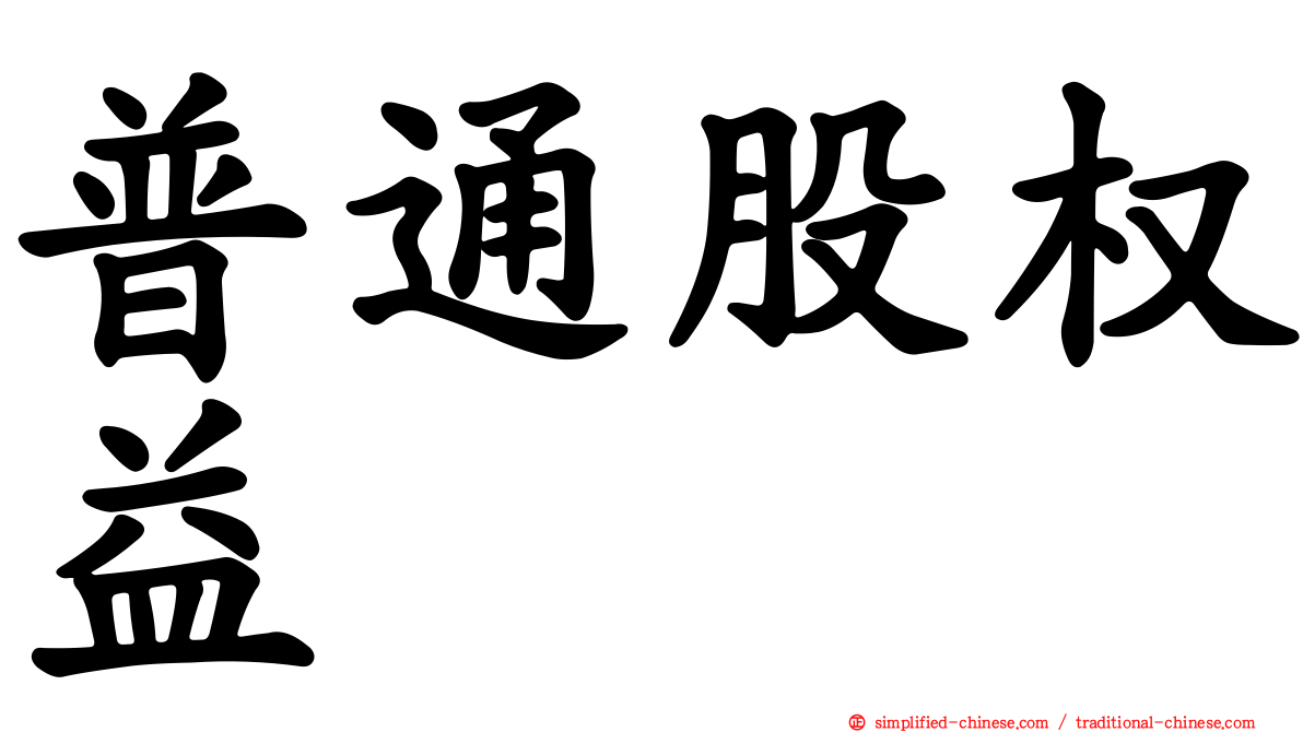 普通股权益