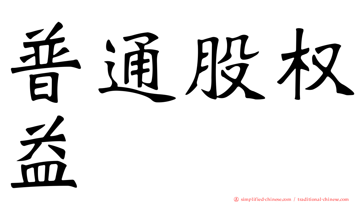 普通股权益