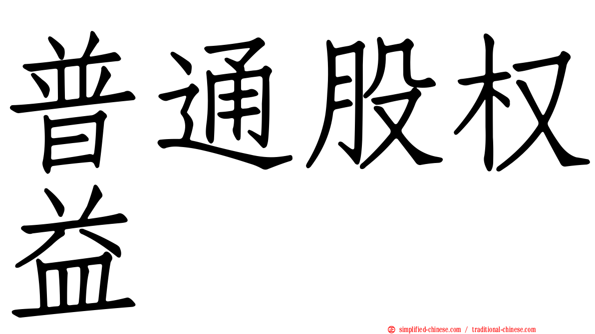 普通股权益