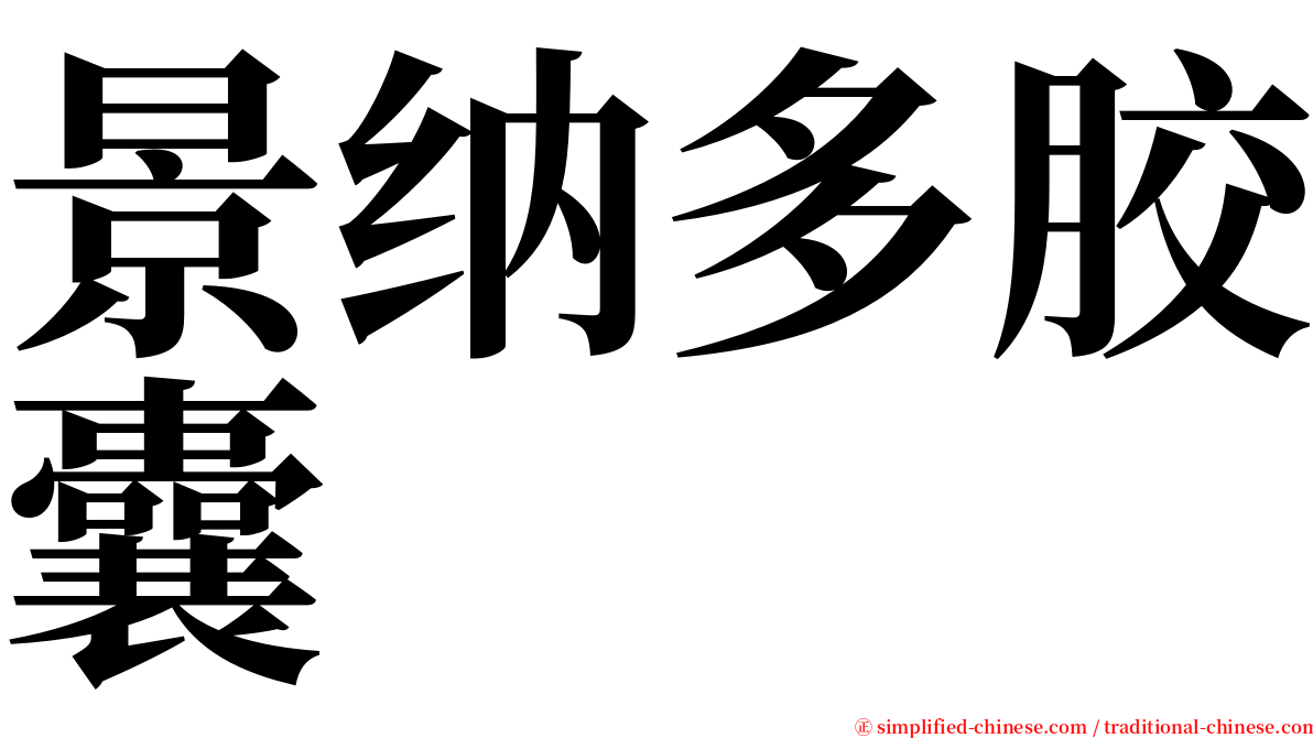景纳多胶囊 serif font