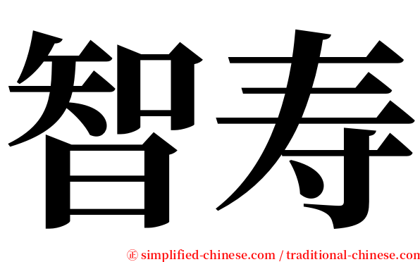 智寿 serif font