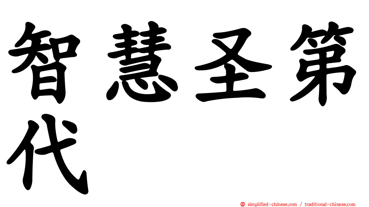智慧圣第代