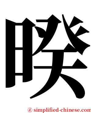 暌 serif font