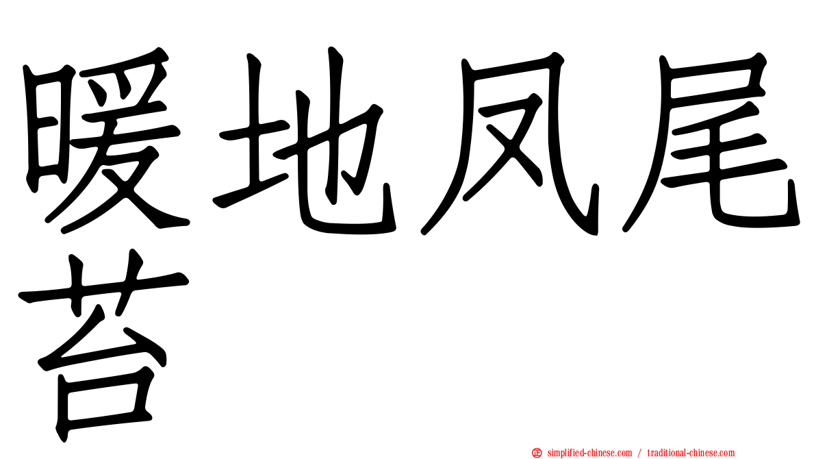 暖地凤尾苔