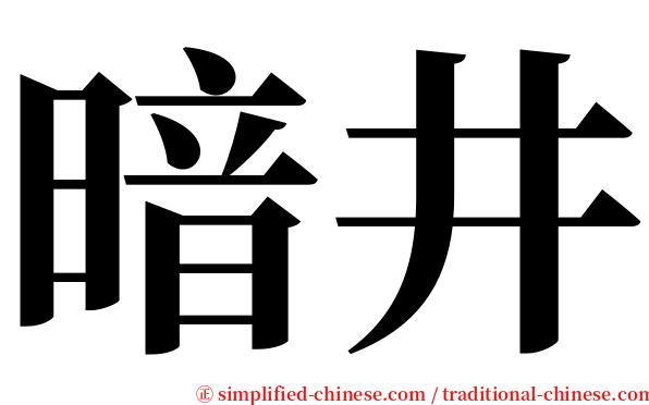 暗井 serif font