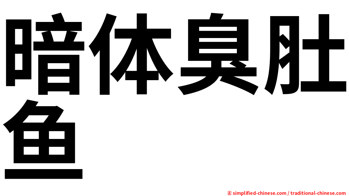 暗体臭肚鱼