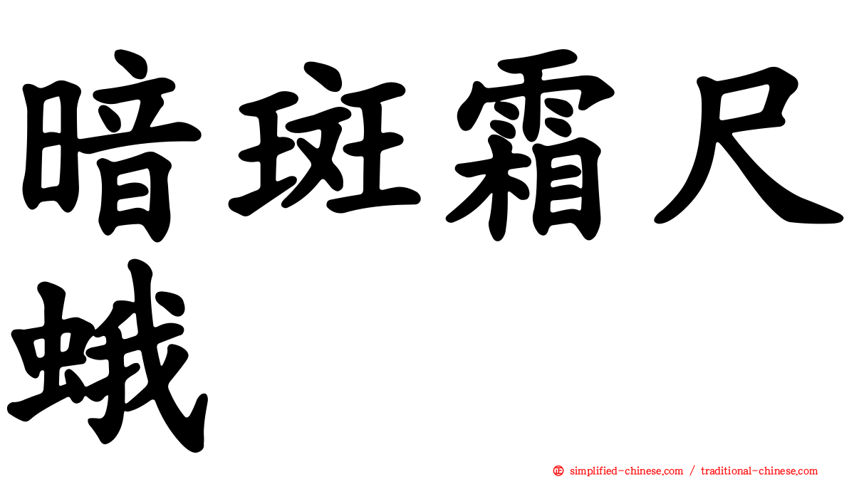 暗斑霜尺蛾