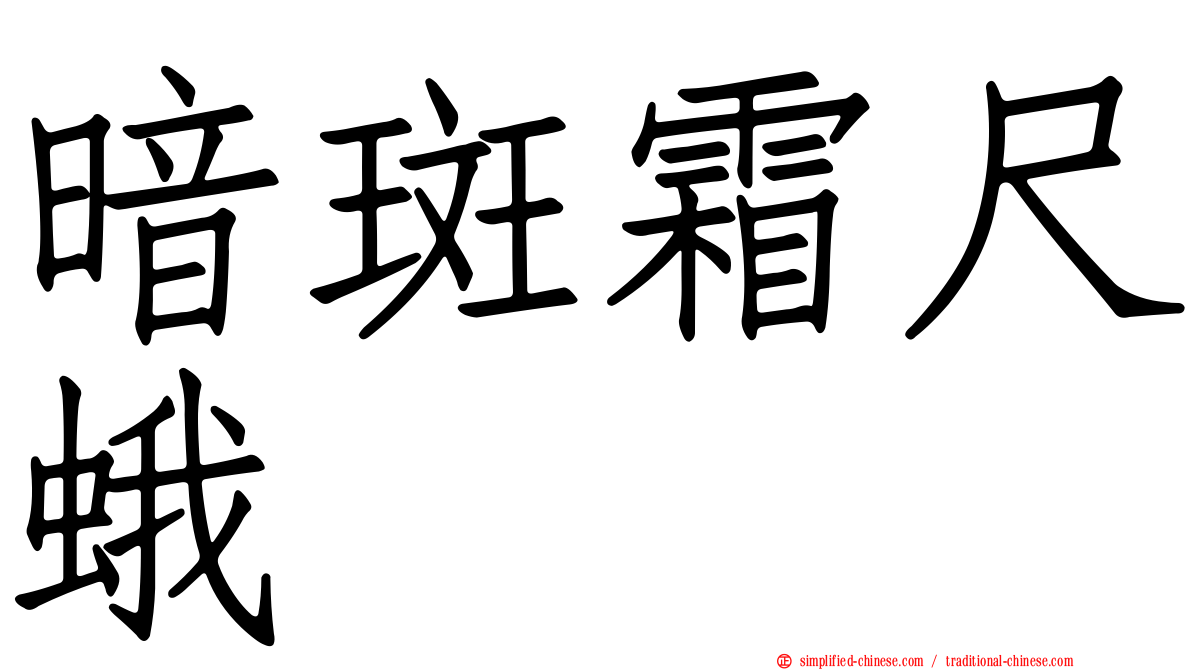 暗斑霜尺蛾