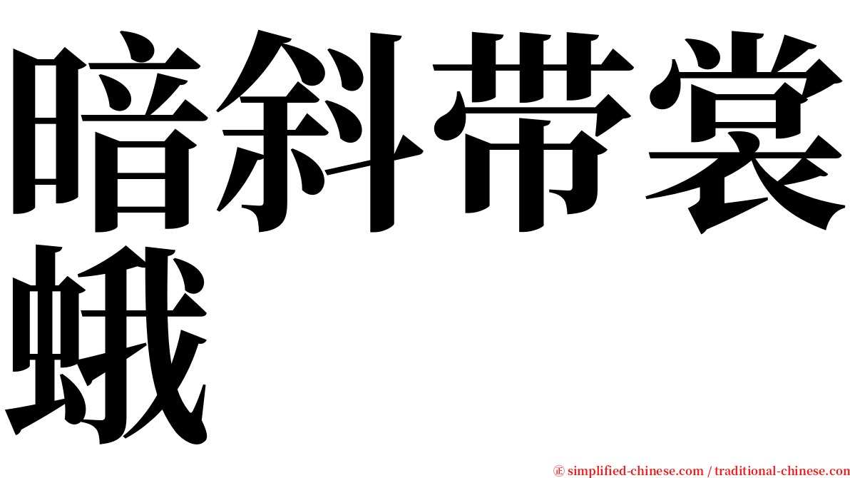 暗斜带裳蛾 serif font
