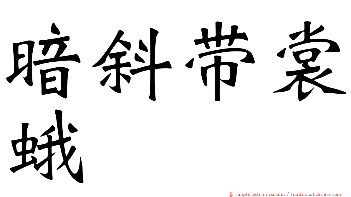 暗斜带裳蛾