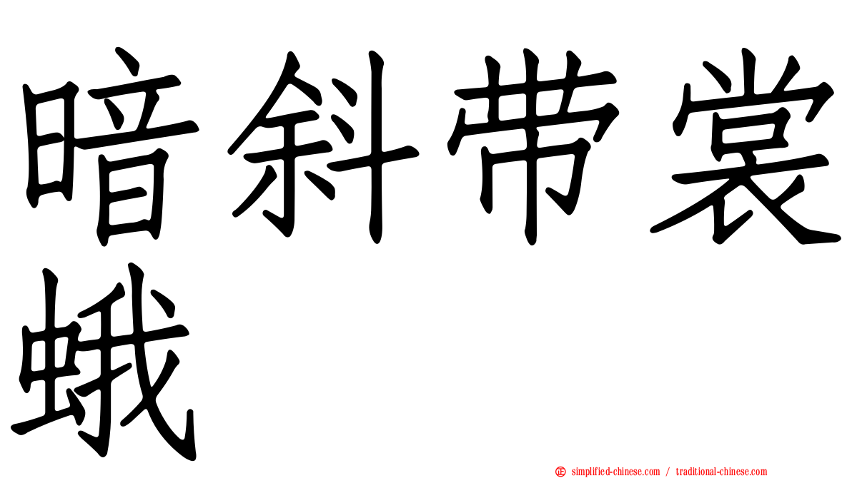 暗斜带裳蛾