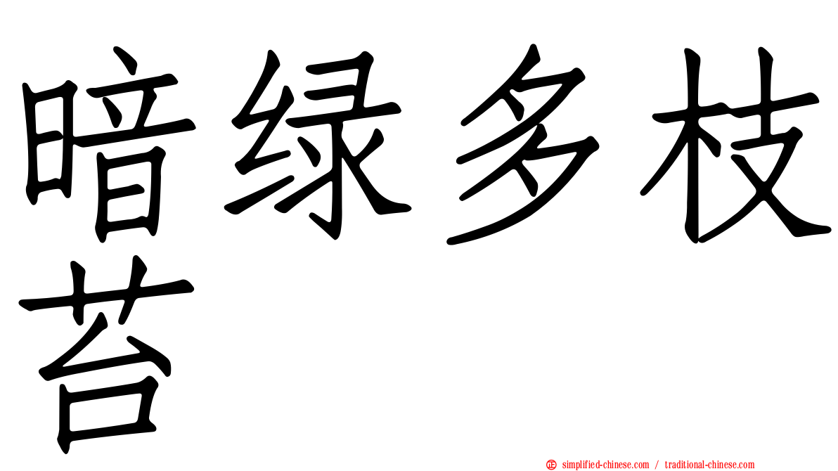 暗绿多枝苔