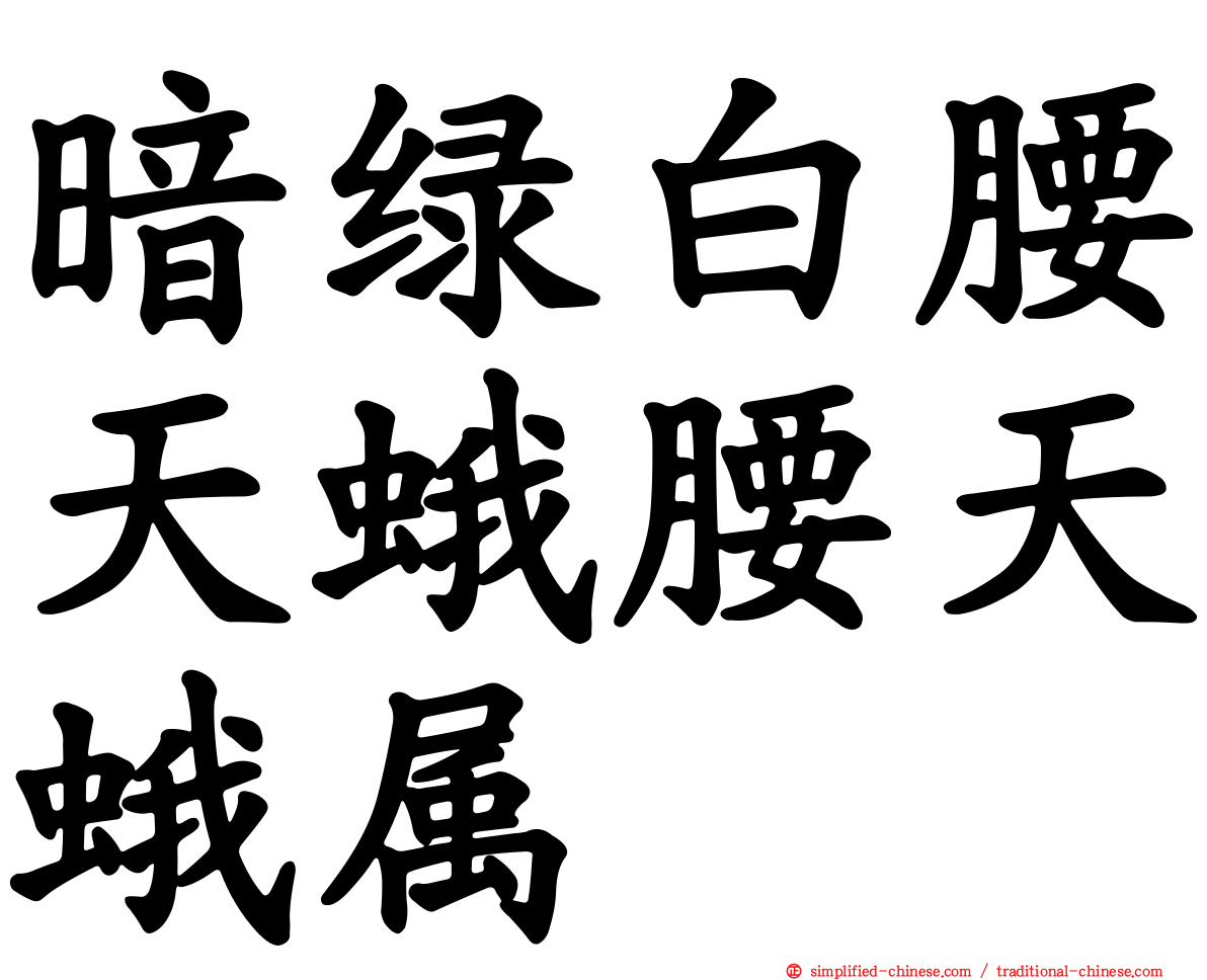 暗绿白腰天蛾腰天蛾属