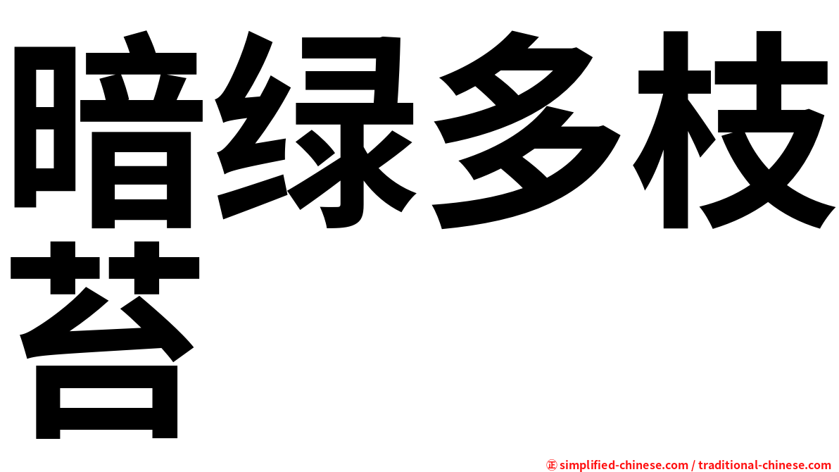 暗绿多枝苔
