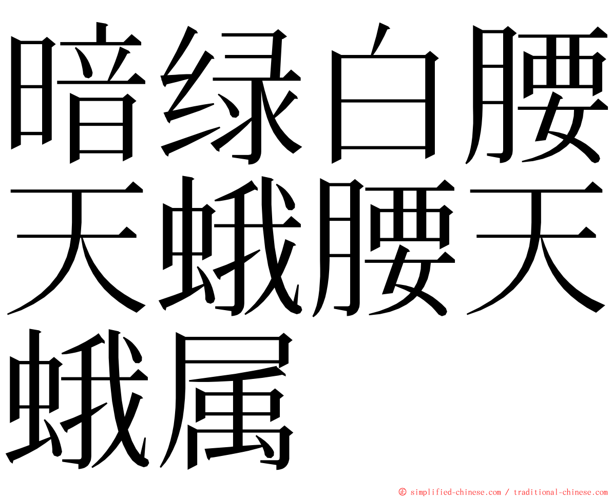 暗绿白腰天蛾腰天蛾属 ming font