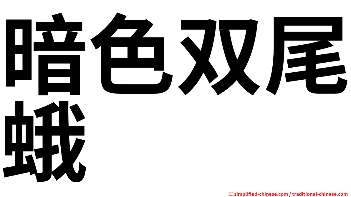 暗色双尾蛾