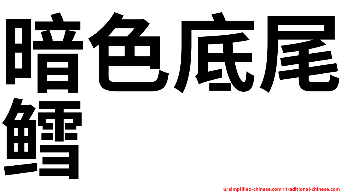暗色底尾鳕