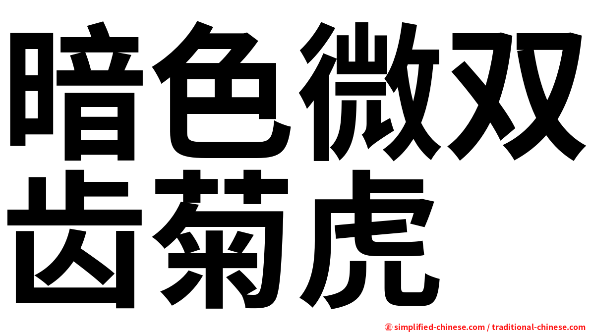 暗色微双齿菊虎