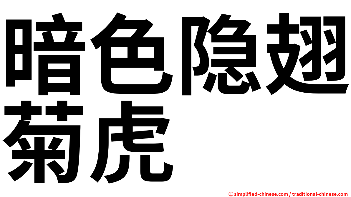 暗色隐翅菊虎