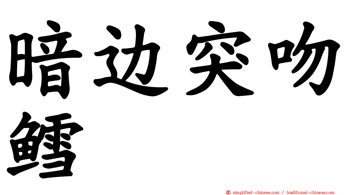 暗边突吻鳕