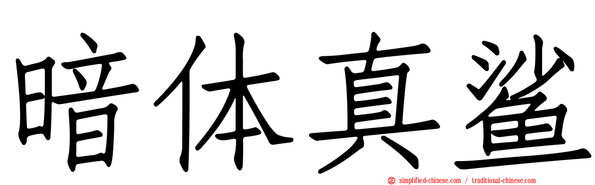 暗体真鲨