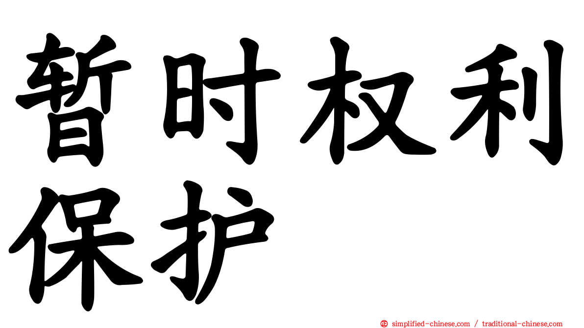 暂时权利保护