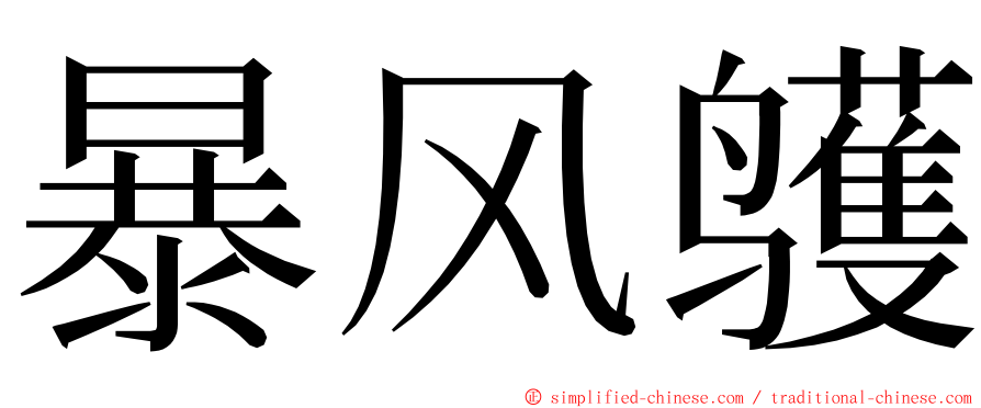 暴风鹱 ming font
