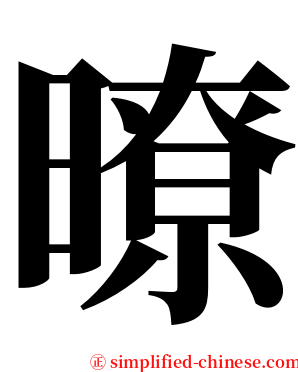 暸 serif font