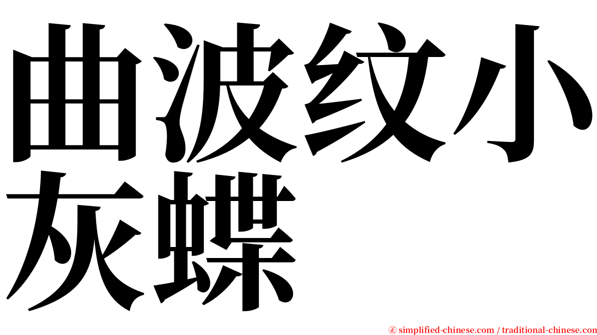 曲波纹小灰蝶 serif font
