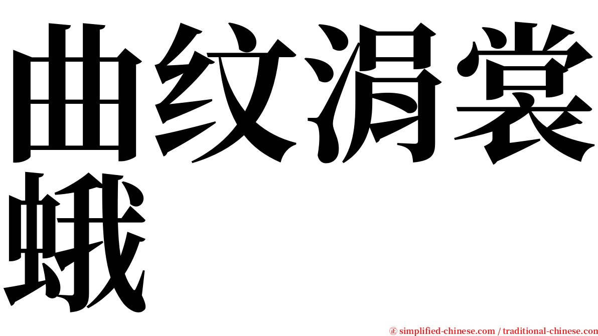 曲纹涓裳蛾 serif font