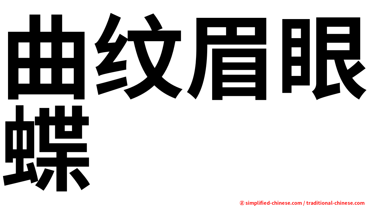 曲纹眉眼蝶