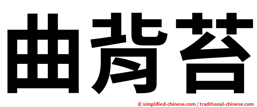 曲背苔