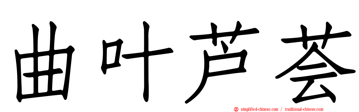曲叶芦荟