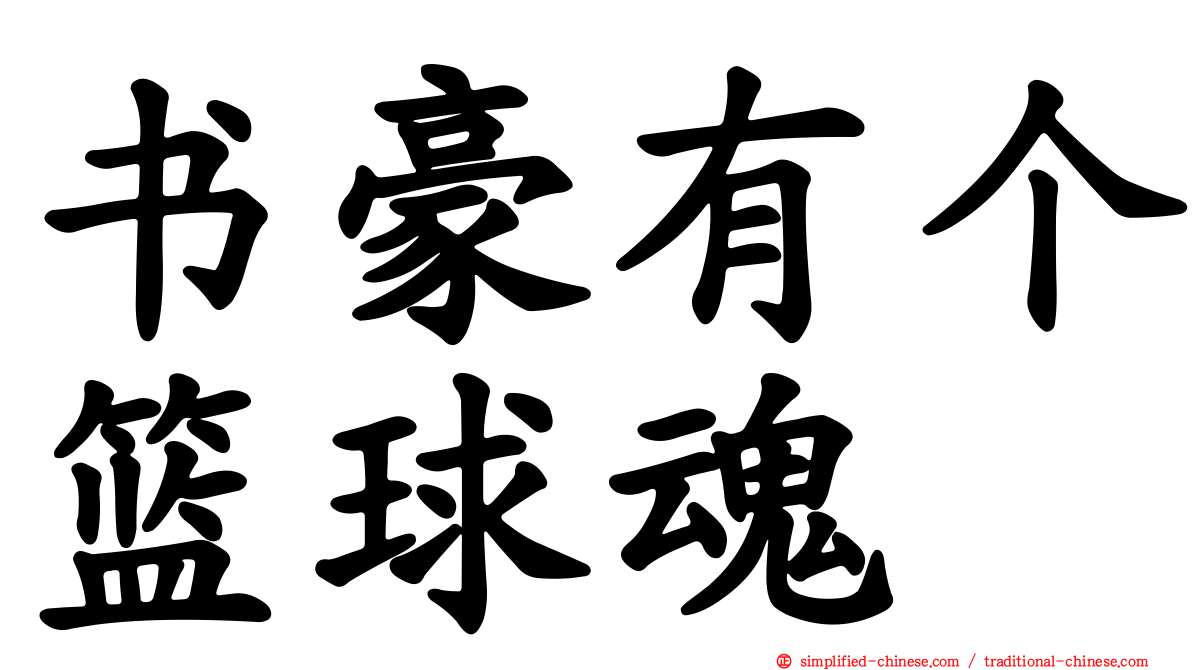 书豪有个篮球魂