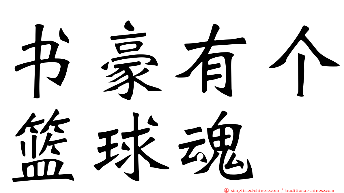 书豪有个篮球魂