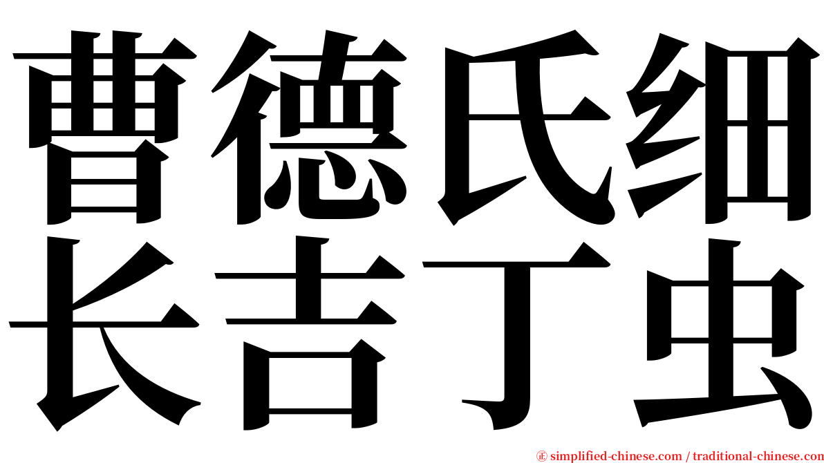 曹德氏细长吉丁虫 serif font