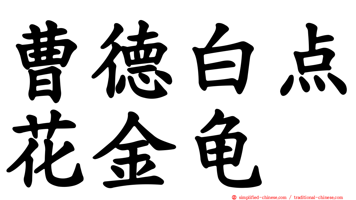 曹德白点花金龟