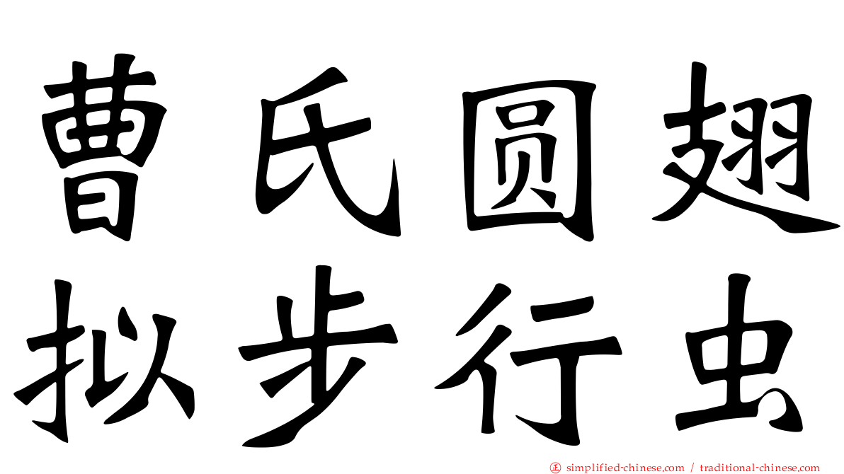 曹氏圆翅拟步行虫